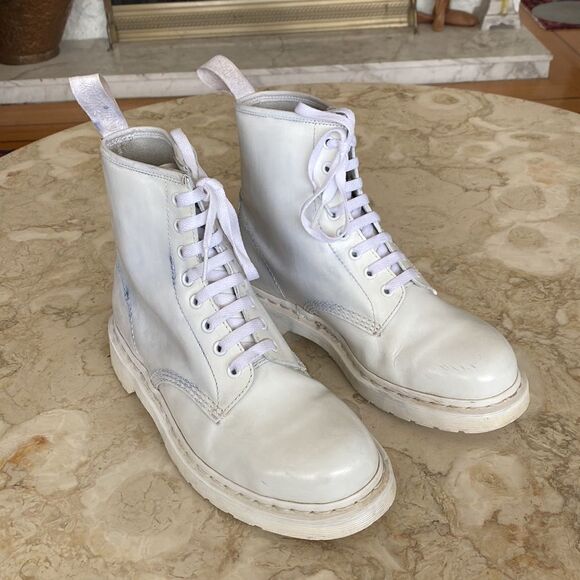 Dr. Martens 1460 Mono Boots White Unisex / M9 - W10 - Picture 4 of 15